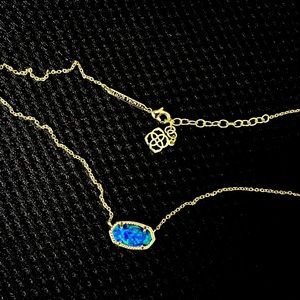 Kendra Scott Blue Opal gold necklace